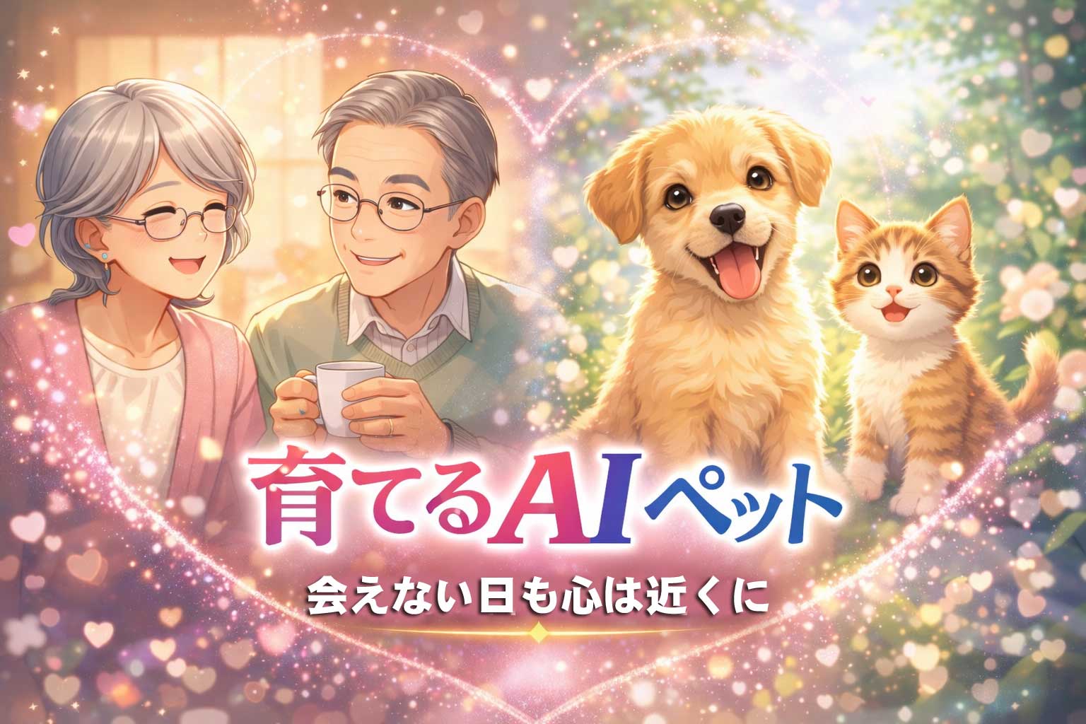 育てるAIペット(犬と猫)